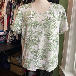 Karen Scott Women's Shirt 1X Green